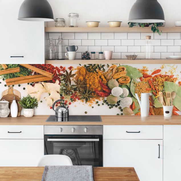 Kitchen wall cladding - Spices And Dried Herbs
