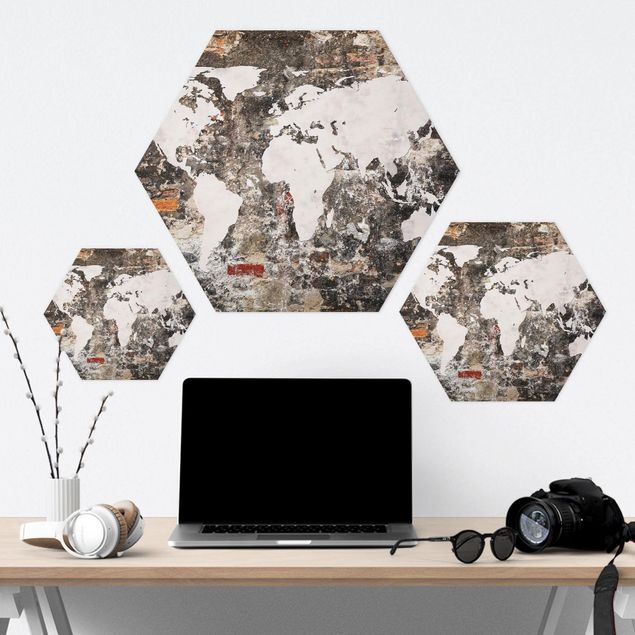 Forex hexagon - Old Wall World Map
