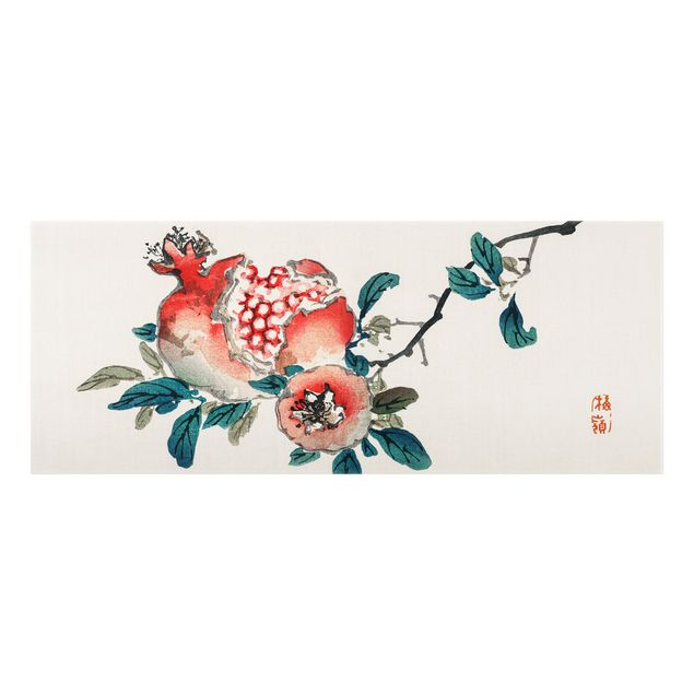 Splashback - Asian Vintage Drawing Pomegranate