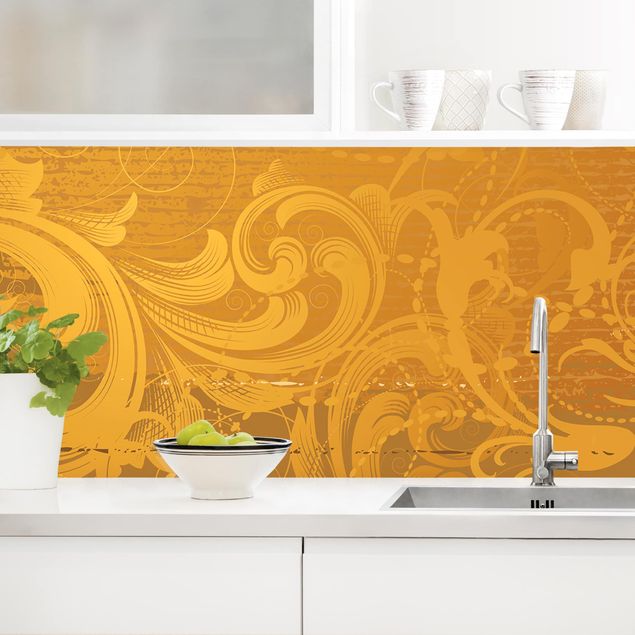 Kitchen splashback patterns Golden Baroque