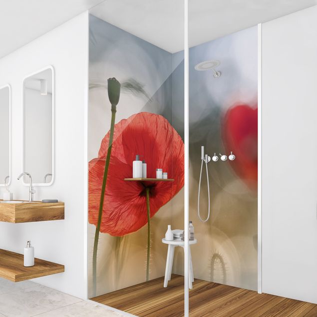 Shower wall cladding - Poppy In The Morning