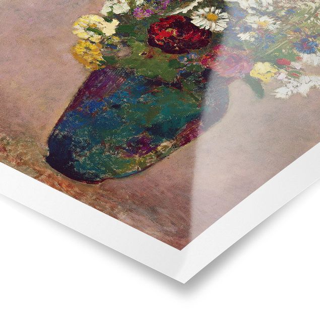 Poster art print - Odilon Redon - Flower Vase with Poppies