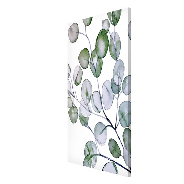Magnetic memo board - Green Watercolour Eucalyptus Branch
