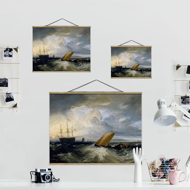 Fabric print with poster hangers - William Turner - Sheerness