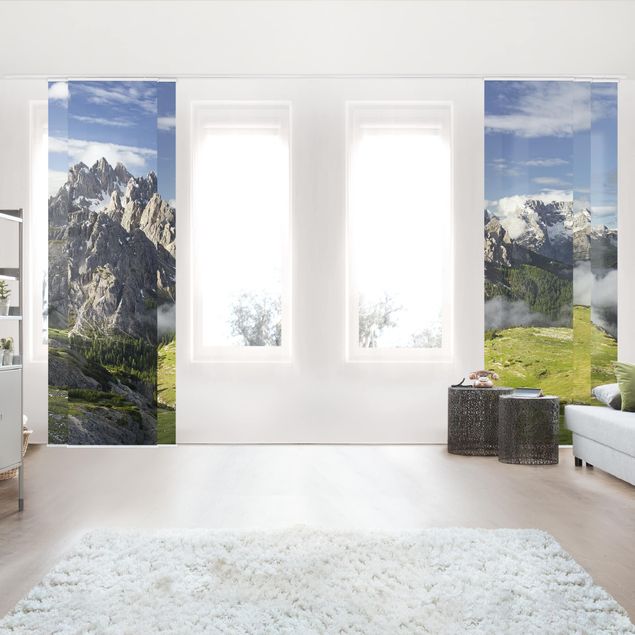 Sliding panel curtains set - Italian Alps