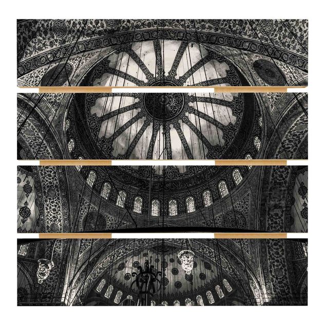 Print on wood - The Domes Of The Blue Mosque