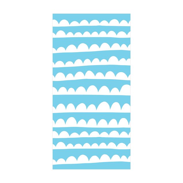 blue runner rug Drawn White Bands Of Clouds Up In Blue Skies