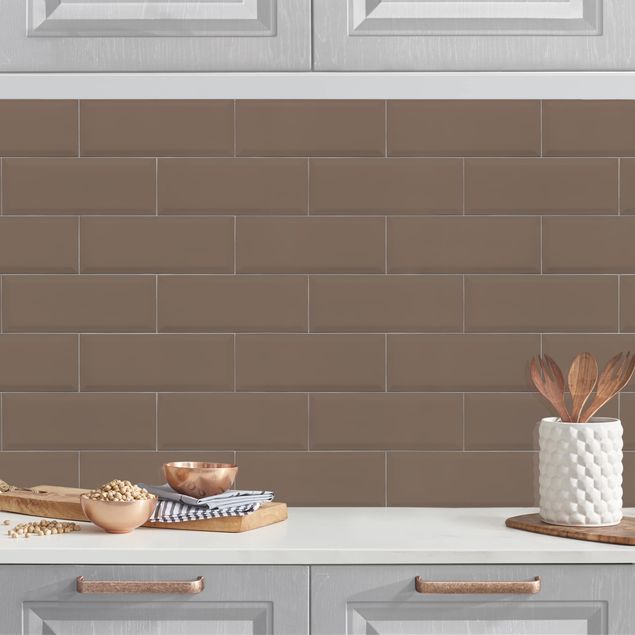 Kitchen splashback tiles Ceramic Tiles Grey Brown