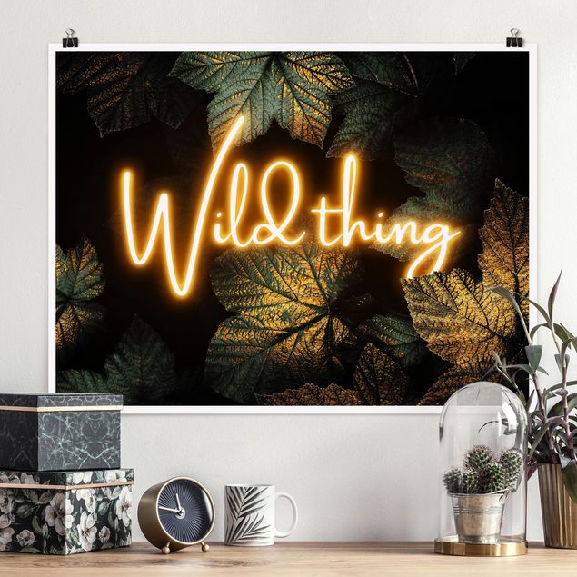 Poster - Wild Thing Golden Leaves