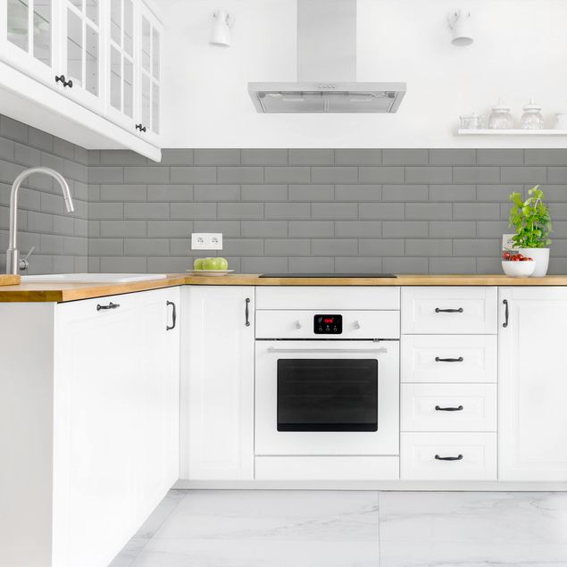 Kitchen splashback tiles Ceramic Tiles Light Grey