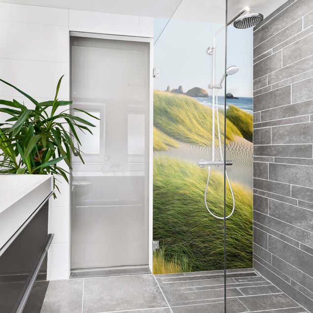 Shower wall cladding - Dunes And Grasses At The Sea