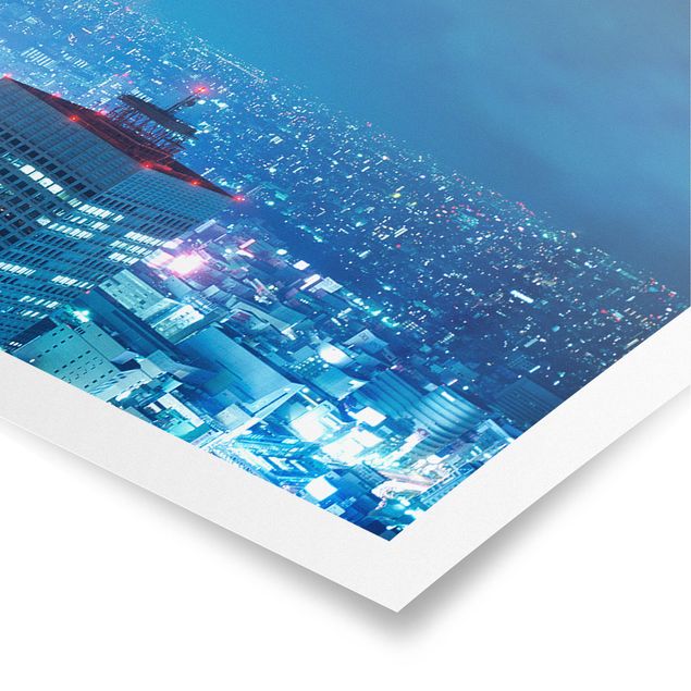 Panoramic poster architecture & skyline - The Atmosphere In Tokyo