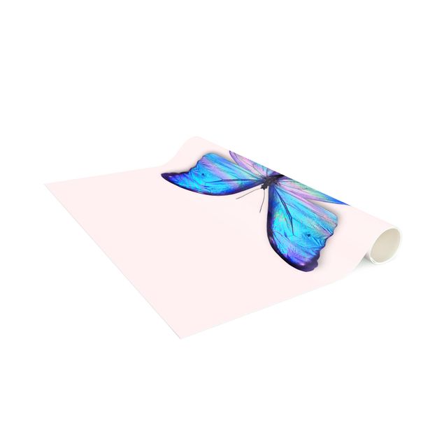 White rugs Holographic Butterfly