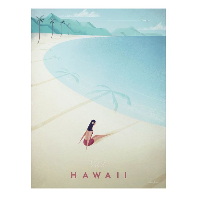 Print on aluminium - Travel Poster - Hawaii
