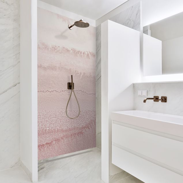 Shower wall cladding - Play Of Colours In Light Pink