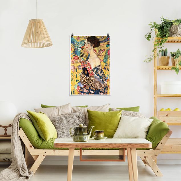 Poster art print - Gustav Klimt - Lady With Fan