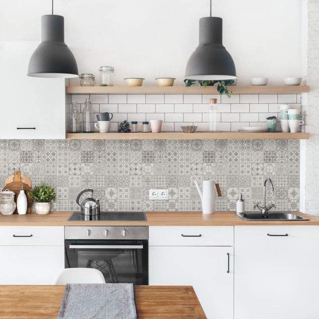 Kitchen splashback tiles Coimbra Grey