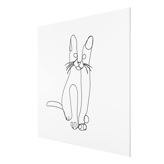 Print on forex - Cat Line Art