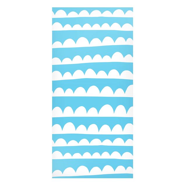 Magnetic memo board - Drawn White Bands Of Clouds Up In Blue Skies