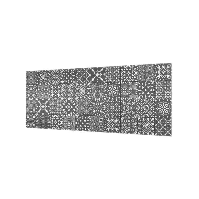 Splashback - Patterned Tiles Dark Gray White