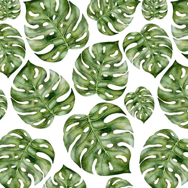 Adhesive film for furniture - Watercolour Monstera Leaves