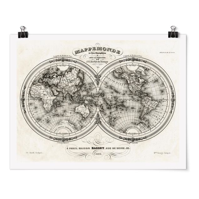 Poster - World Map - French Map Of The Cap Region Of 1848