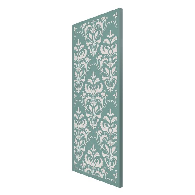Magnetic memo board - Baroque  Damask With Frame