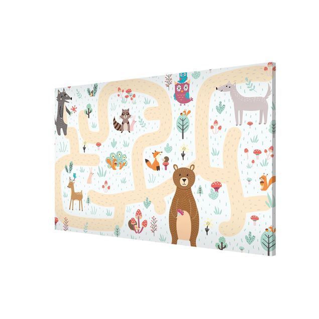 Magnetic memo board - Playoom Mat Forest Animals - Friends On A Forest Path