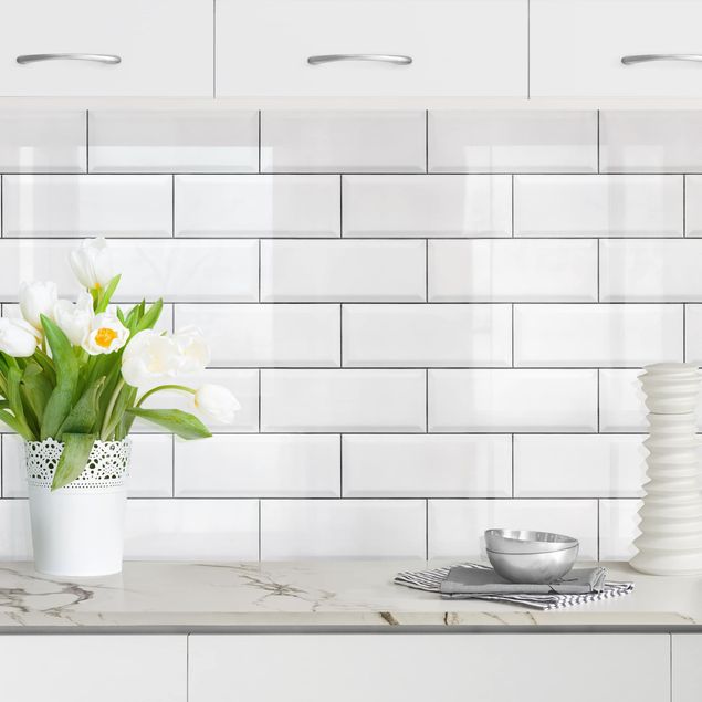 Kitchen splashback patterns White Ceramic Tiles