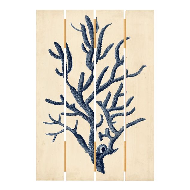 Print on wood - Indigo Coral II