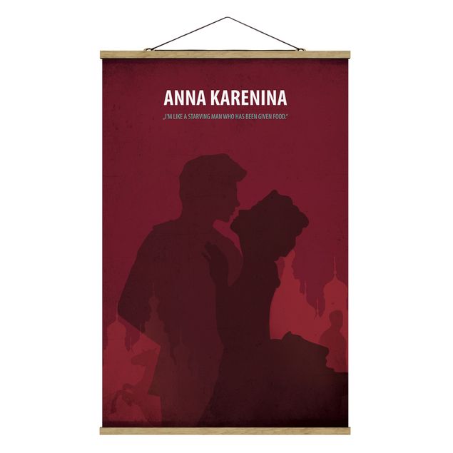Fabric print with poster hangers - Film Poster Anna Karenina