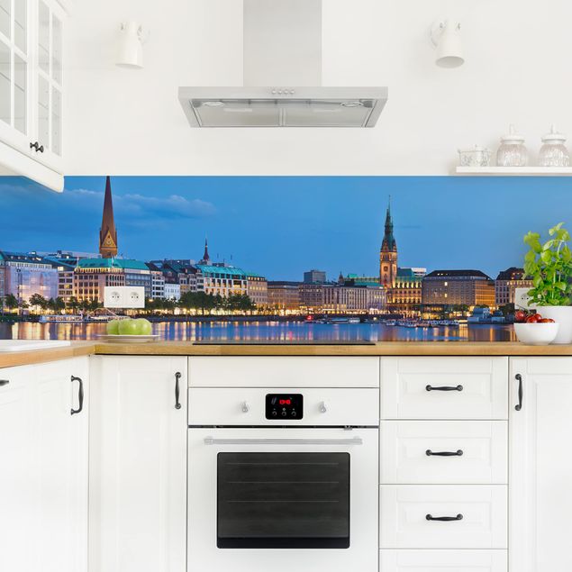 Kitchen wall cladding - Hamburg Skyline