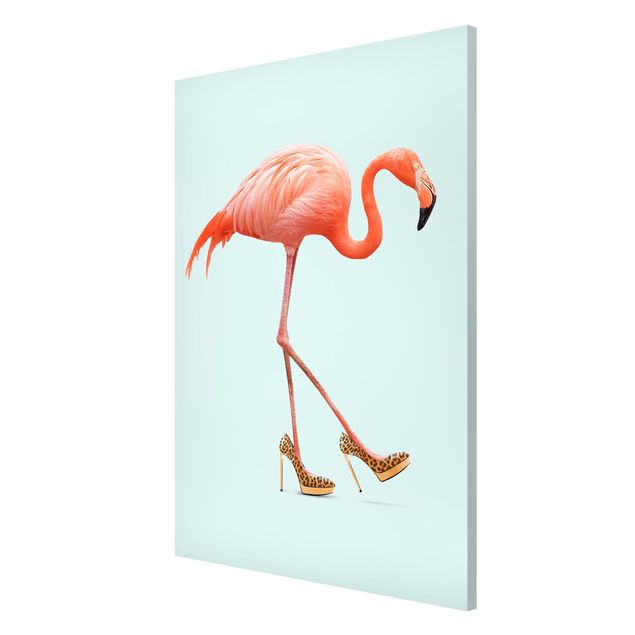 Magnetic memo board - Flamingo With High Heels