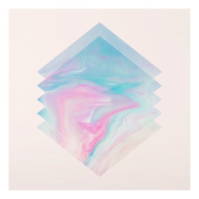 Splashback - Pink Water Marble - Square 1:1