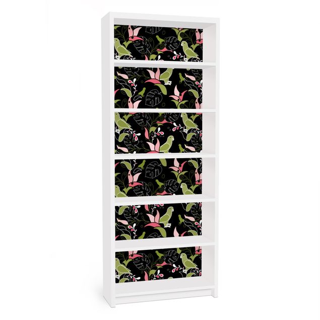 Adhesive film for furniture IKEA - Billy bookcase - Parrot Ornament
