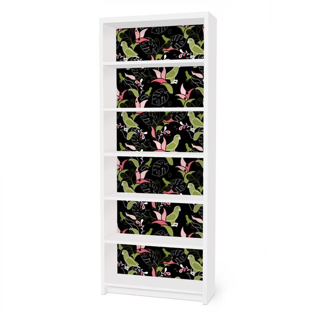 Adhesive film for furniture IKEA - Billy bookcase - Parrot Ornament