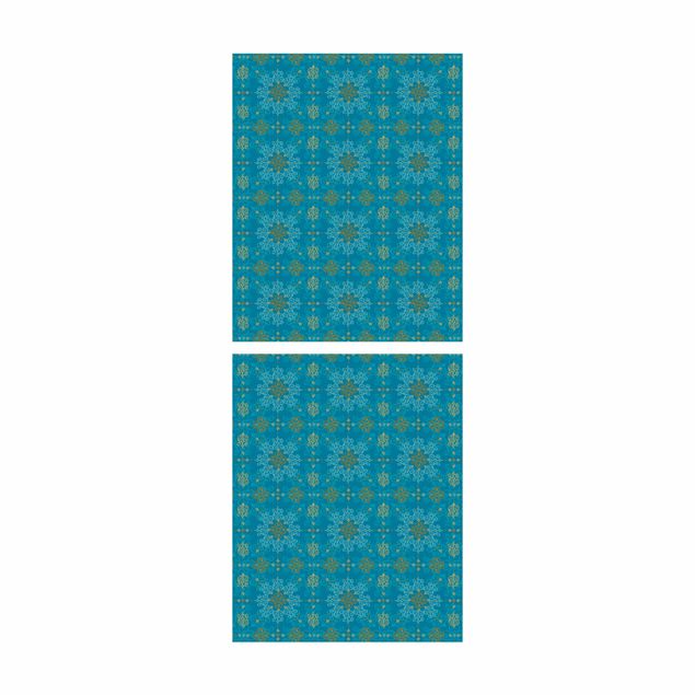 Adhesive film for furniture IKEA - Billy bookcase - Oriental Ornament Turquoise
