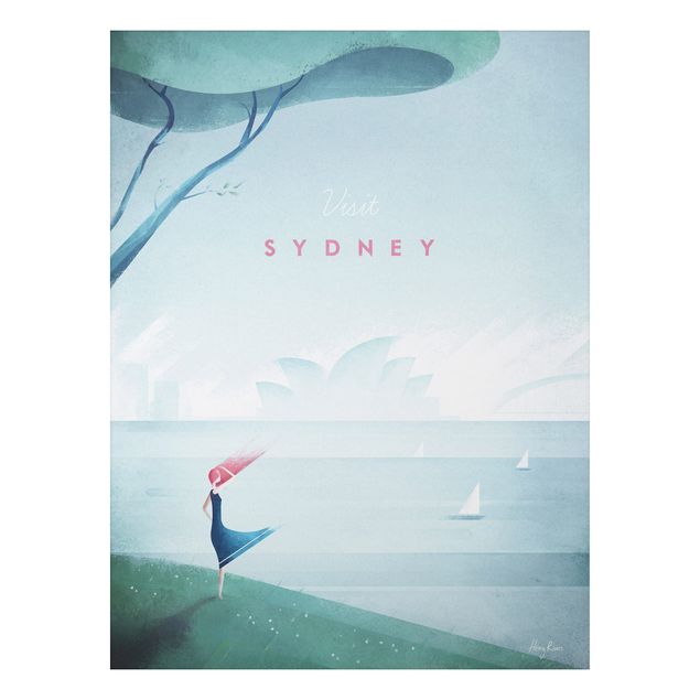 Print on aluminium - Travel Poster - Sidney
