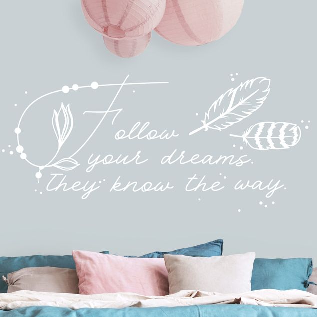 Family wall art stickers Follow your Dreams