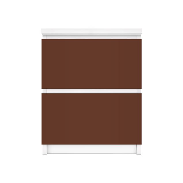 Adhesive film for furniture IKEA - Malm chest of 2x drawers - Colour Chocolate
