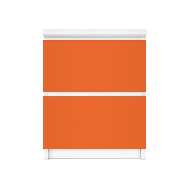 Adhesive film for furniture IKEA - Malm chest of 2x drawers - Colour Orange