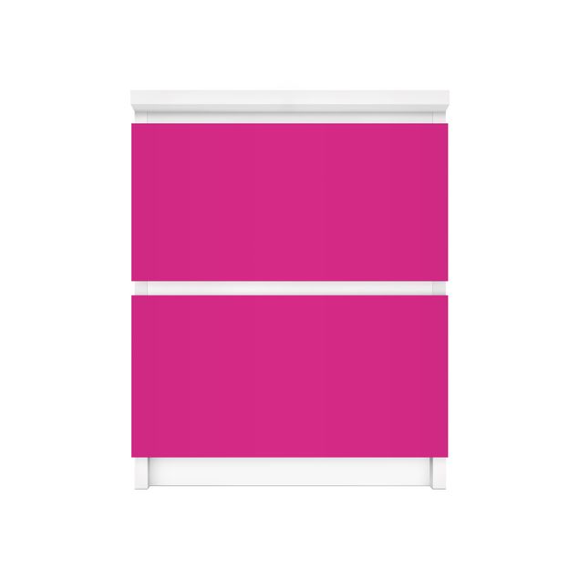 Adhesive film for furniture IKEA - Malm chest of 2x drawers - Colour Pink