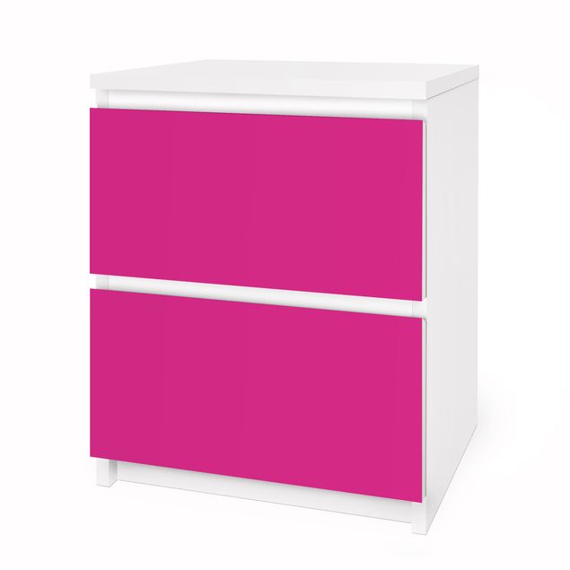 Adhesive film for furniture IKEA - Malm chest of 2x drawers - Colour Pink