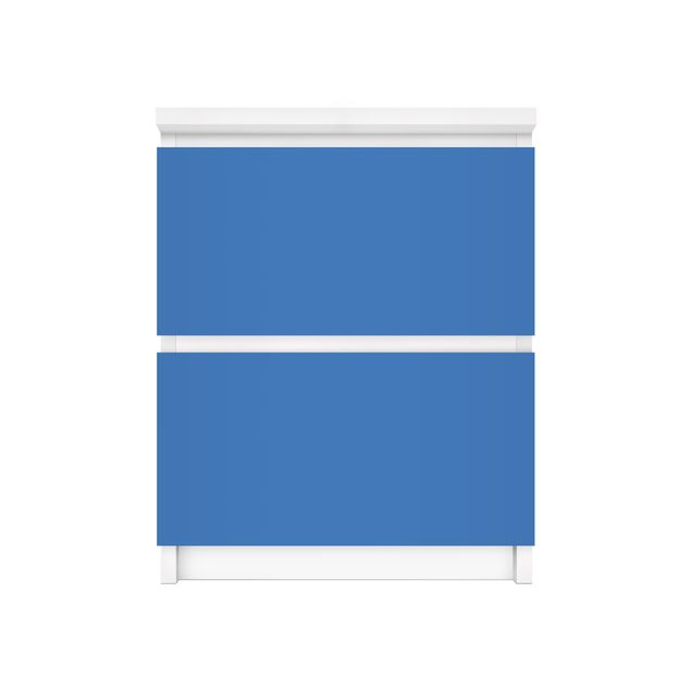 Adhesive film for furniture IKEA - Malm chest of 2x drawers - Colour Royal Blue