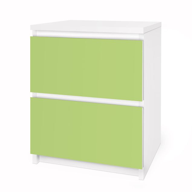 Adhesive film for furniture IKEA - Malm chest of 2x drawers - Colour Spring Green