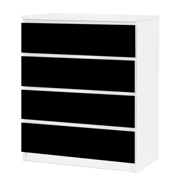 Adhesive film for furniture IKEA - Malm chest of 4x drawers - Colour Black
