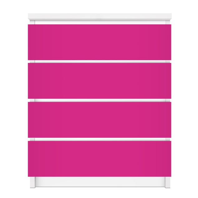 Adhesive film for furniture IKEA - Malm chest of 4x drawers - Colour Pink