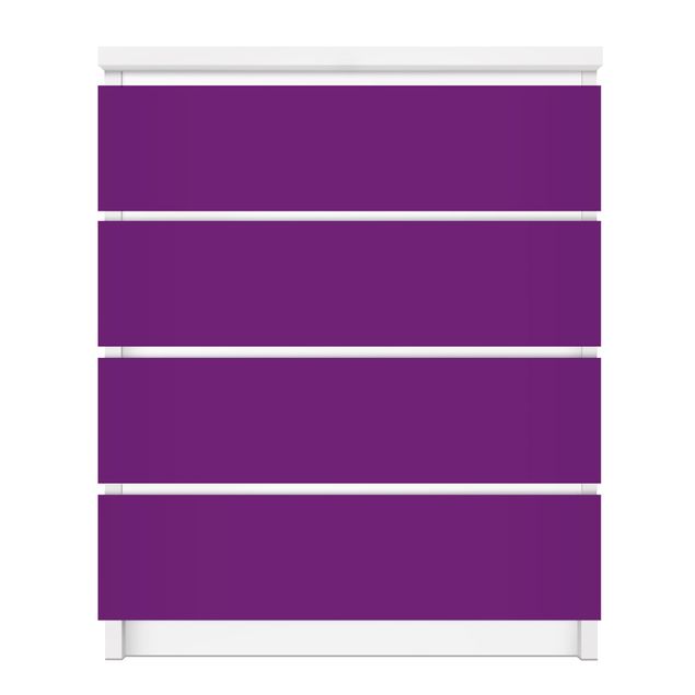 Adhesive film for furniture IKEA - Malm chest of 4x drawers - Colour Purple