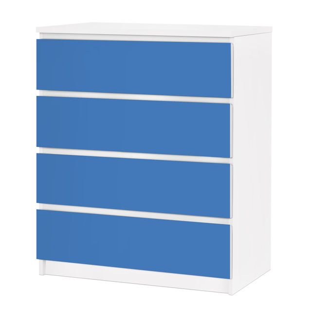Adhesive film for furniture IKEA - Malm chest of 4x drawers - Colour Royal Blue