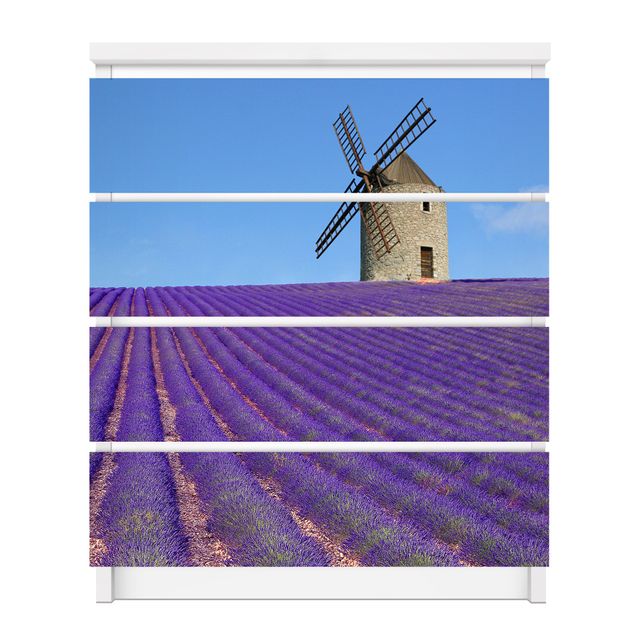 Adhesive film for furniture IKEA - Malm chest of 4x drawers - Lavender Scent In The Provence